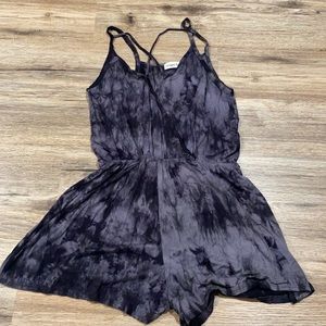 Black TyeDye Romper Size L